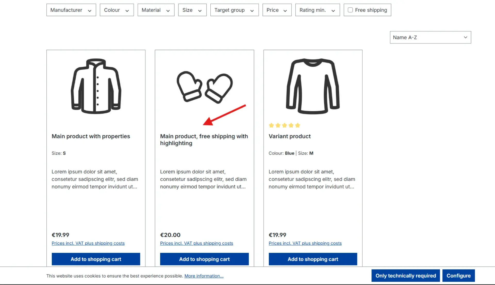 Storefront listing with reviews hidden for the selected product