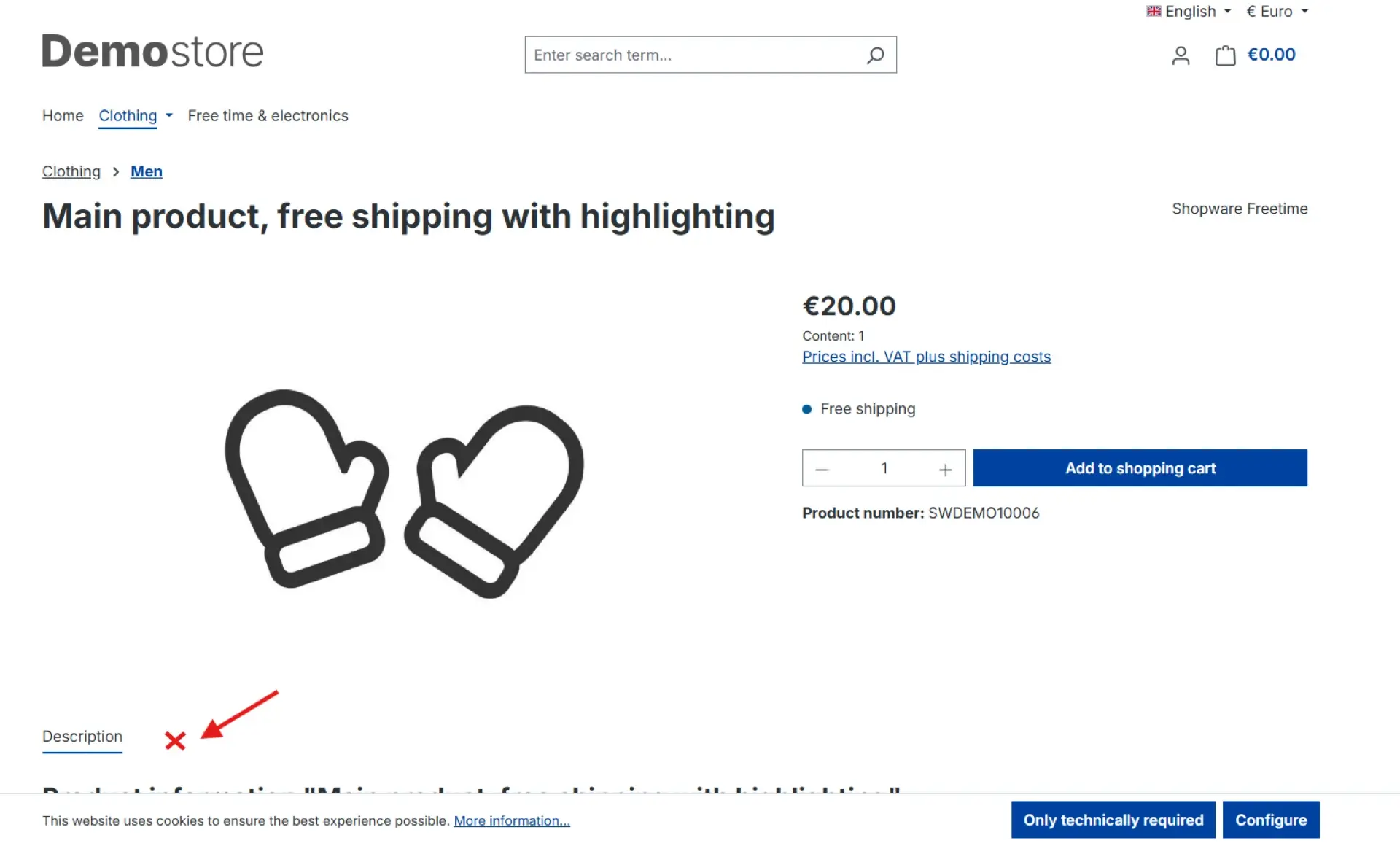 Product detail page with the reviews tab hidden