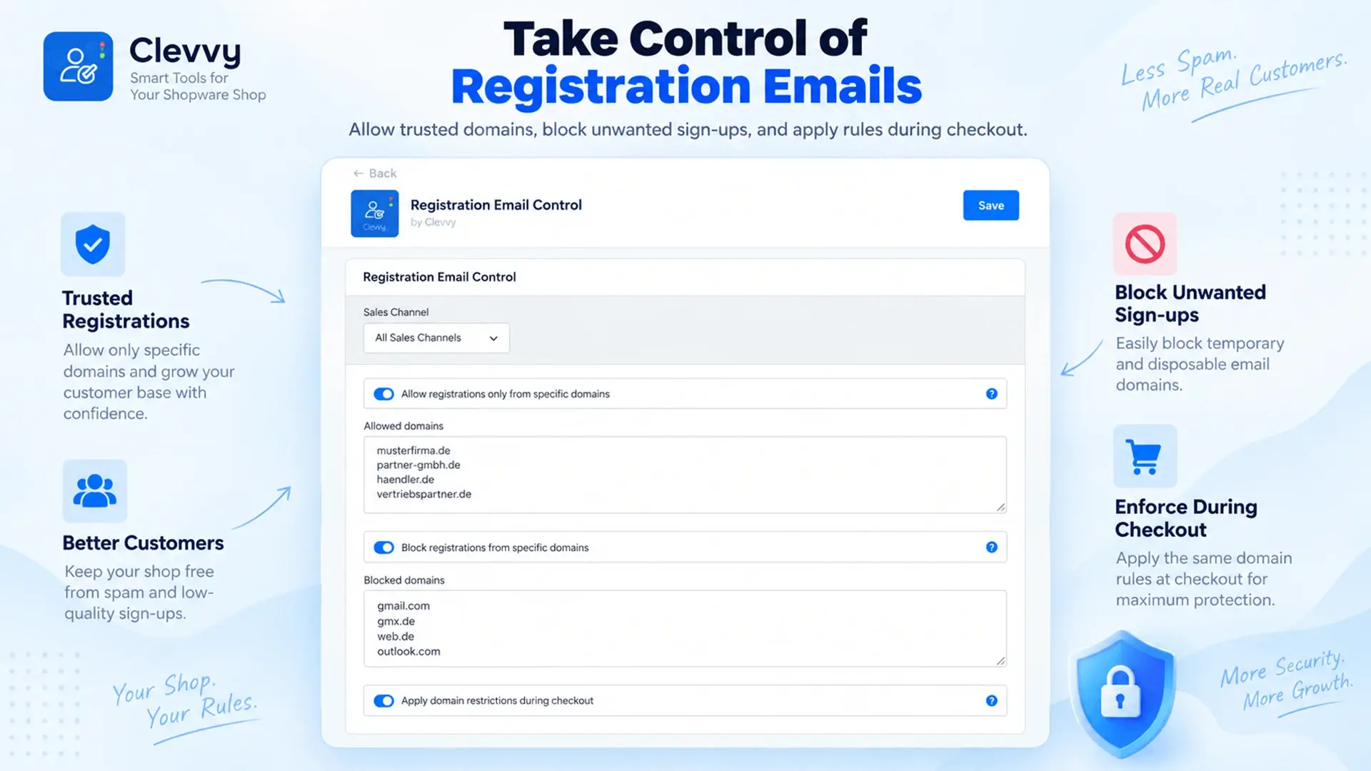 Product artwork: allowed and blocked domain settings